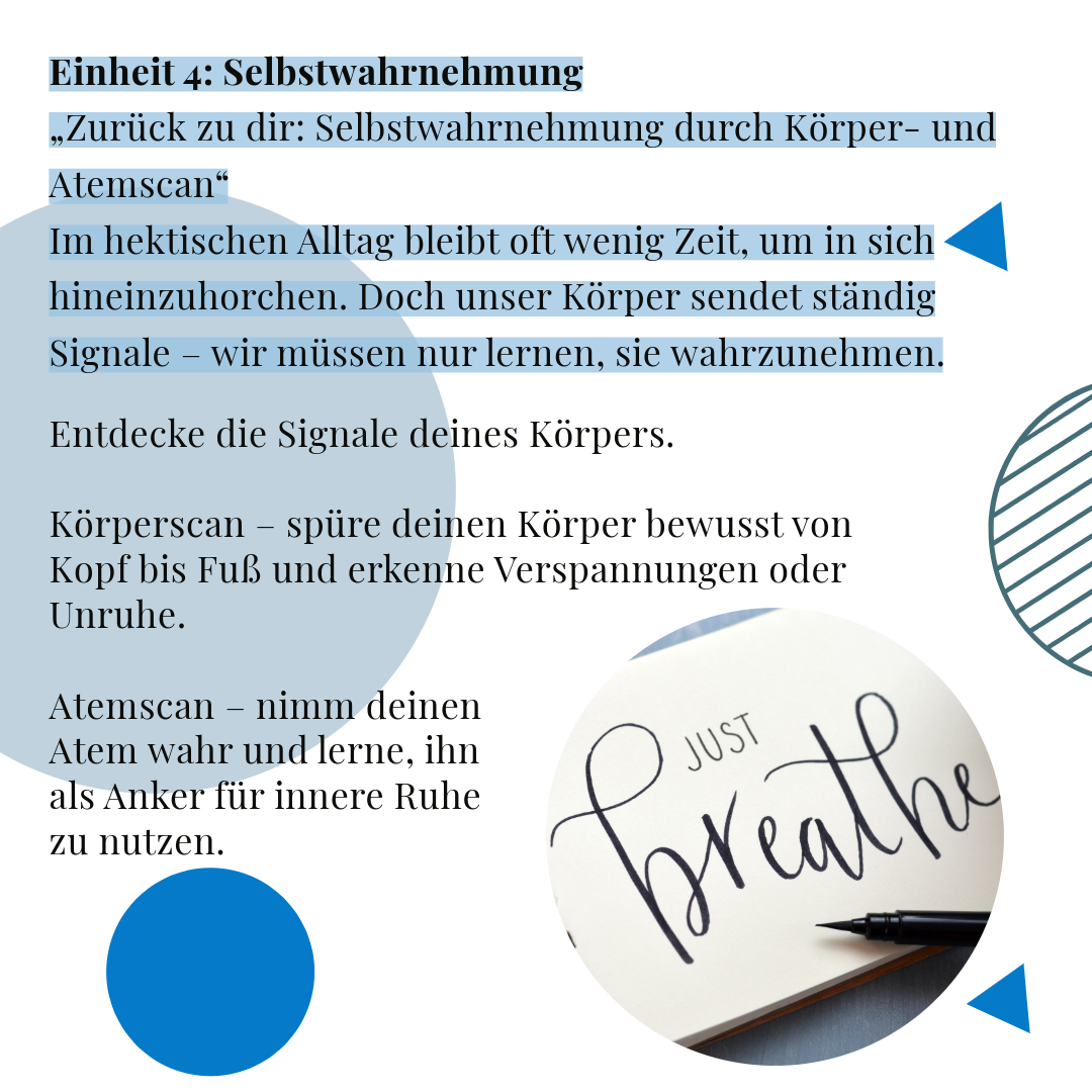 15. Mai - Entspannungstraining 4: Selbstwahrnehmung