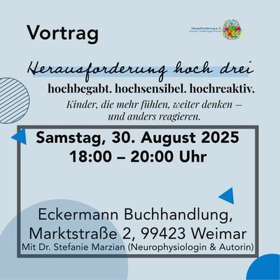 30.08.25 - HerausForderung hoch drei – Vortrag in Weimar