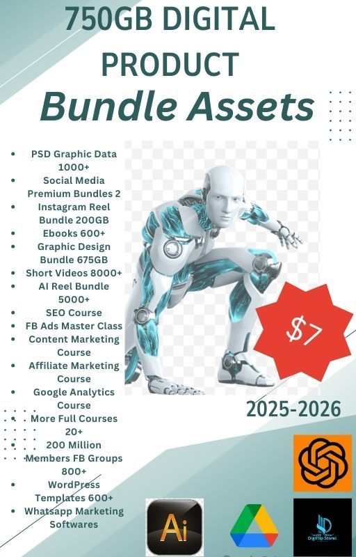 750GB Digital Product Bundle Assets