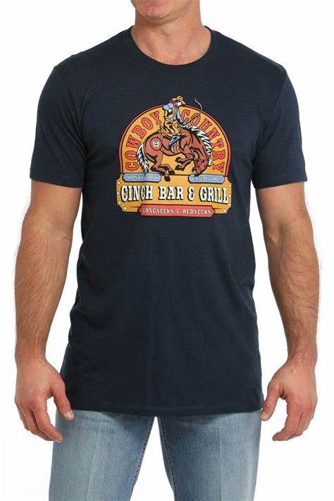 Cinch - T Shirt Bar and Grill Saddle  Blue