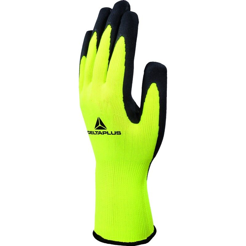 APOLLON VV733 Fluogeel-Zwart Werken in natte omgevingen Mechanische handschoen, ideaal voor natte omstandigheden, met hoog ademend vermogen en gemakkelijk te herkennen door de fluorescerende rug