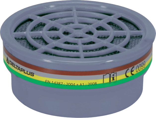 M6000E ABEK1 Herbruikbare adembescherming Set van 2 gecombineerde multifunctionele A1B1E1K1-filterpatronen voor halfgelaatsmaskers M6200 JUPITER en M6400 JUPITER.