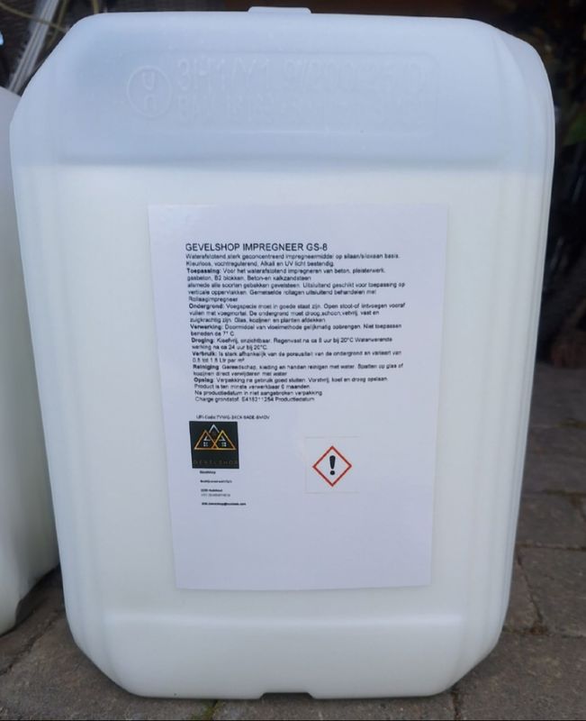 GS8 Hydrofuge/impregneermiddel 20 liter GS8 Hydrofuge/impregneermiddel 20 liter