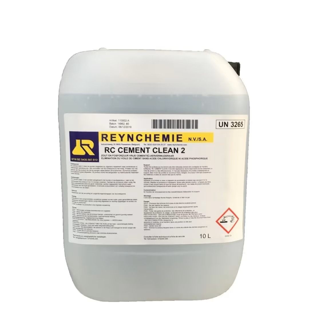 Professionele Cementsluier verwijderraar ,kalk uitbloeiingen op metselwerk verwijderen Reynchemie RC CEMENT CLEAN 2 10 L Professionele Cementsluier verwijderraar ,kalk uitbloeiingen op metselwerk verwijderen Reynchemie RC CEMENT CLEAN 2 10 L