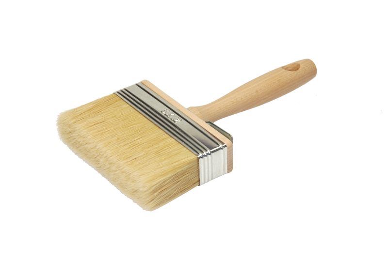 latex borstel blond     3x12 cm                               houten steel