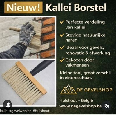 Kalleiborstel voor gevelwerken De gevelshop Hulshout 170X70 MM