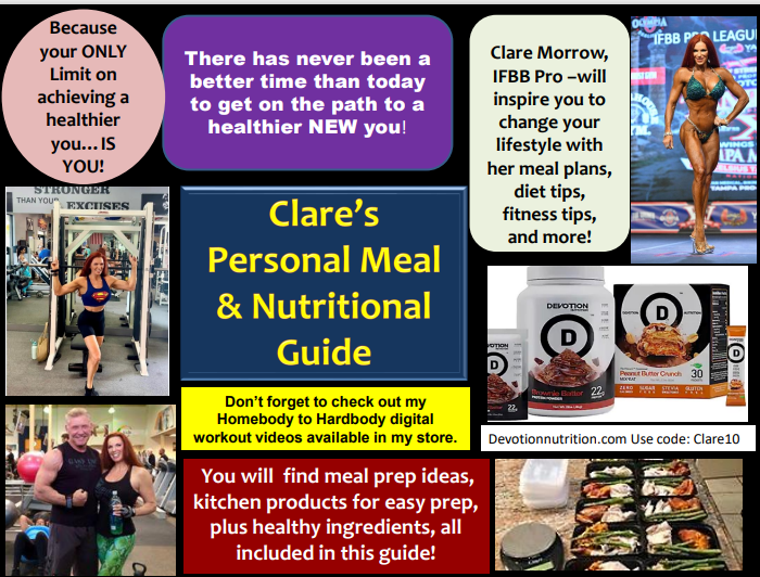 Clare's Complete Meal Plan. Includes Custom Macros and Calories.