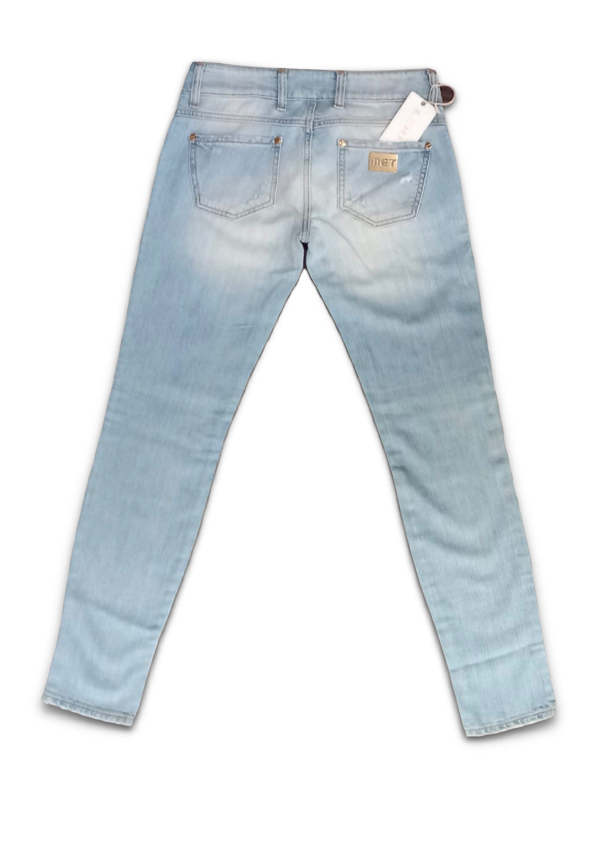 Jeans donna MET applicazioni oro