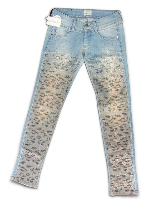 Jeans donna MET applicazione maculata Jeans donna MET applicazione maculata