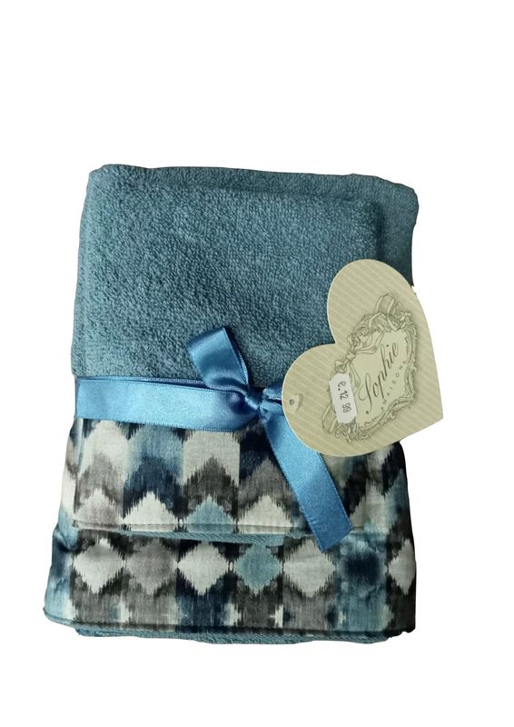 Set spugna blu petrolio
