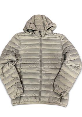 Giubbotto modello cento grammi con cappuccio grigio