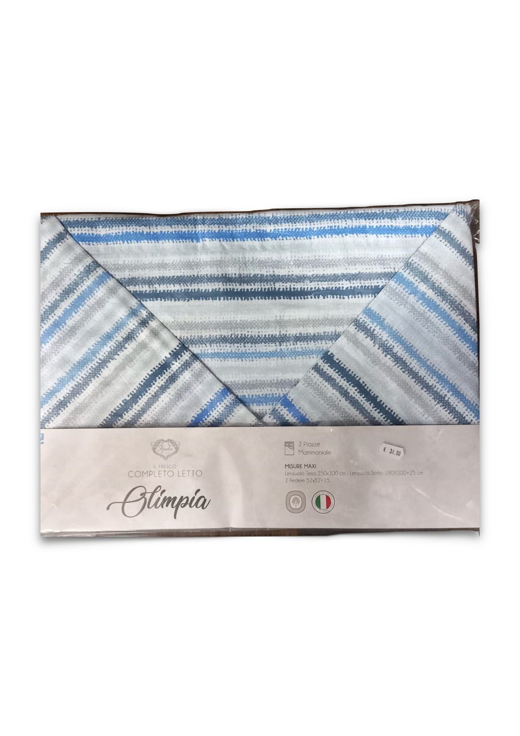 Completo notte 2 piazze azzurro grigio