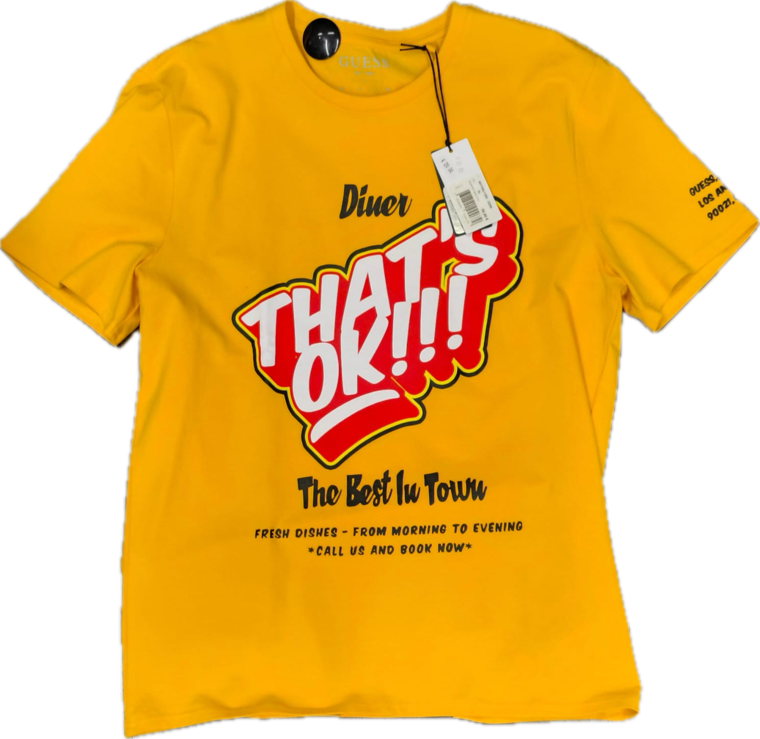 T shirt uomo Guess giallo scuro