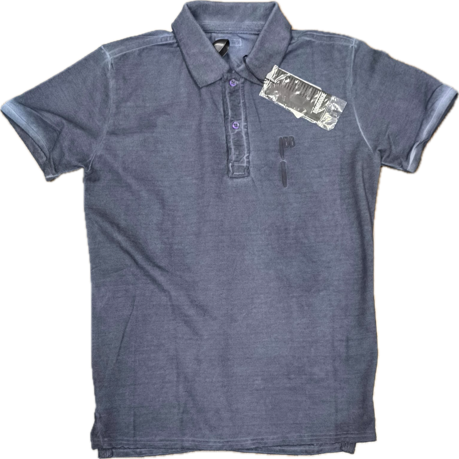 Polo uomo manica corta blu Bomboogie