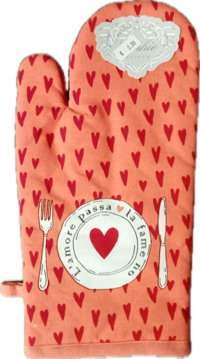Guantone da cucina cuori