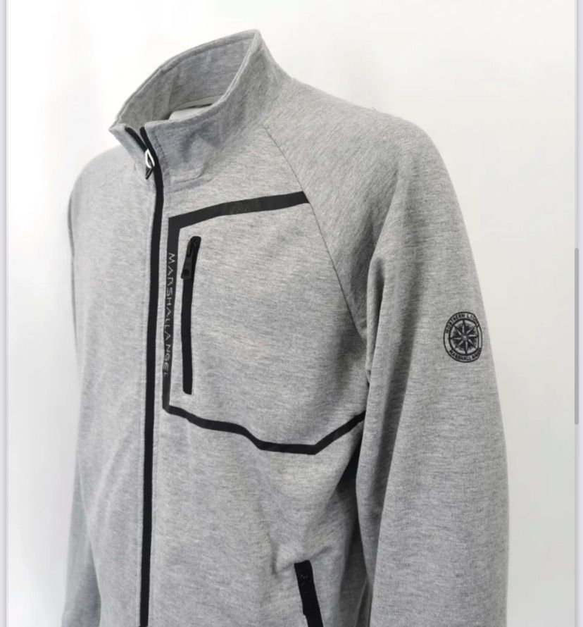 Felpa  grigia zip uomo Marshall Angel