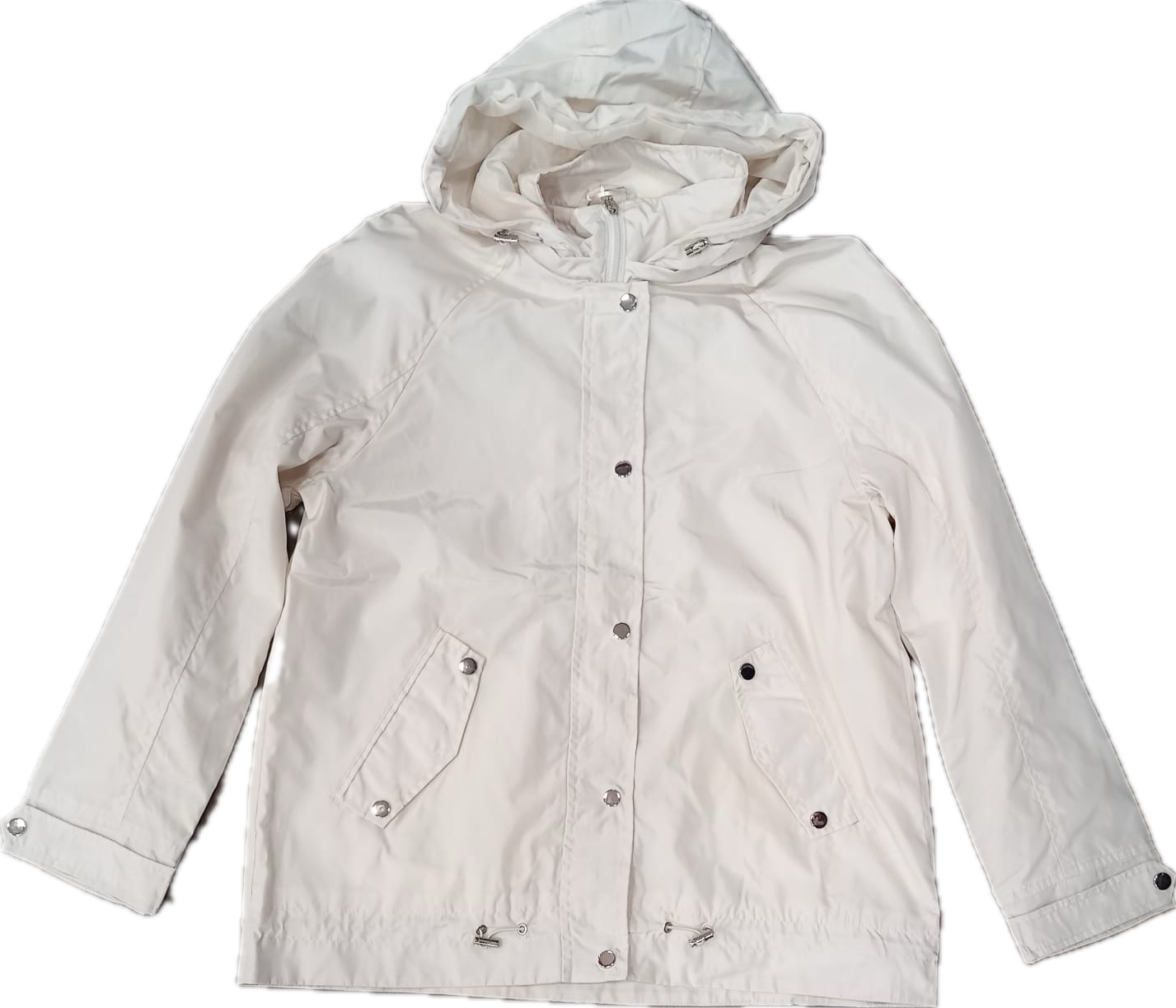 Giubbotto Antipioggia donna beige chiaro stile over