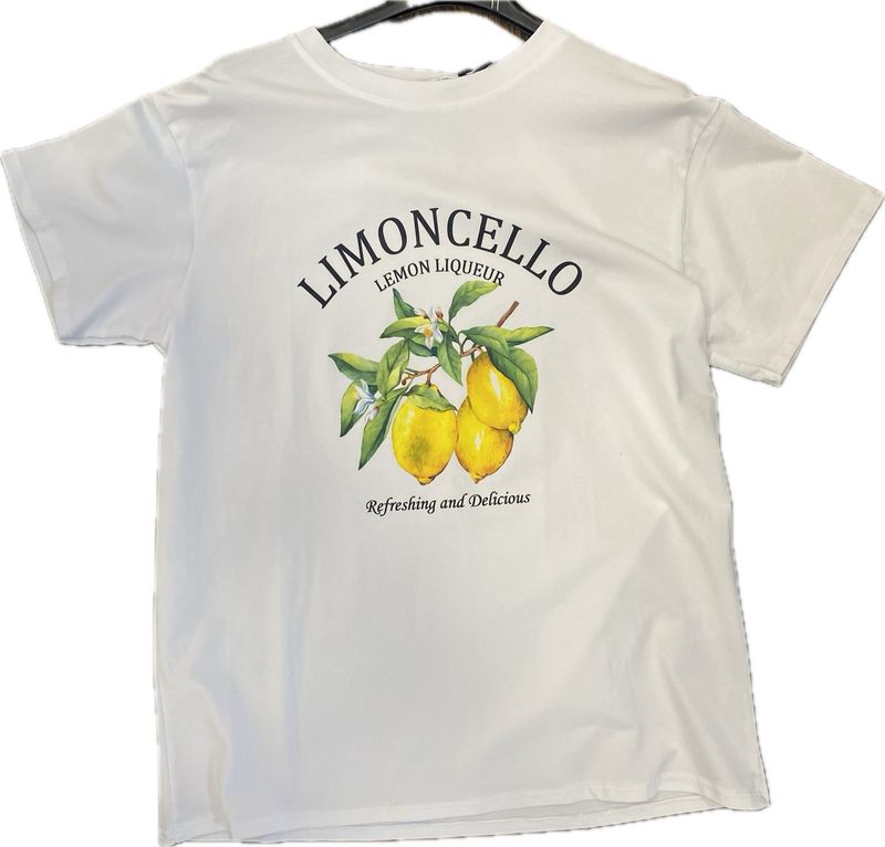 T shirt donna stampa limoni