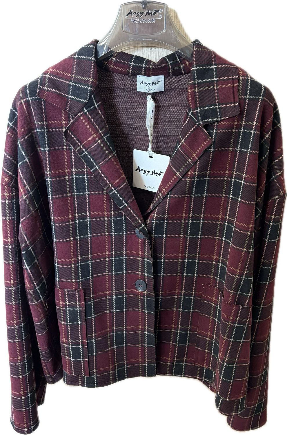 Giacca over quadro Angy mo’ donna