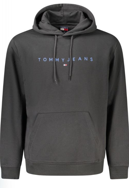 Felpa uomo TOMMY JEANS nera cappuccio