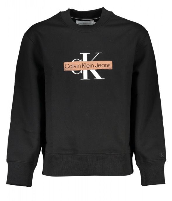 Felpa uomo CALVIN KLEIN JEANS girocollo nera