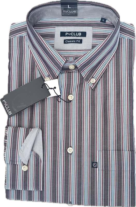 Camicia uomo P CLUB regular righe Camicia uomo P CLUB regular righe