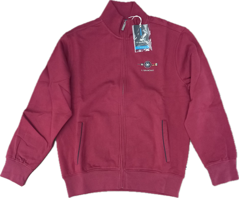 Felpa uomo IL GRANCHIO vinaccia full zip Felpa uomo IL GRANCHIO vinaccia full zip