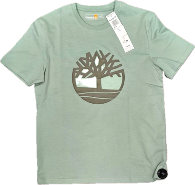 T shirt uomo Timberland verde salvia logo grande T shirt uomo Timberland verde salvia logo grande
