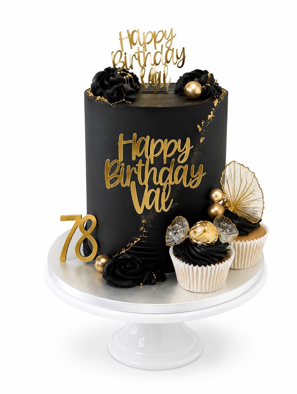 Luxurious Cakes With 2 Cupcakes
