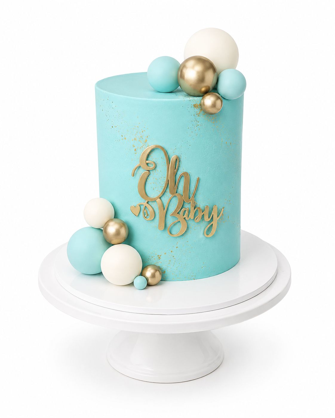 Elegant Sphere Cake with Custom Topper