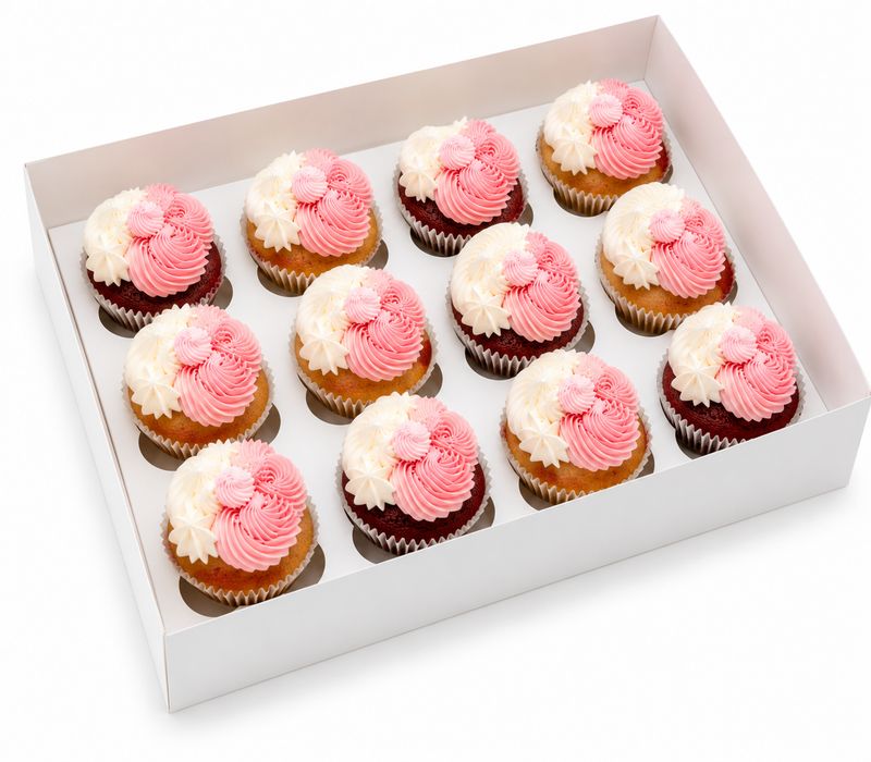 Classic Iced Cupcakes (No Toppings)