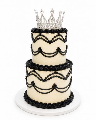 Two Tiered Lambeth Vintage Cake