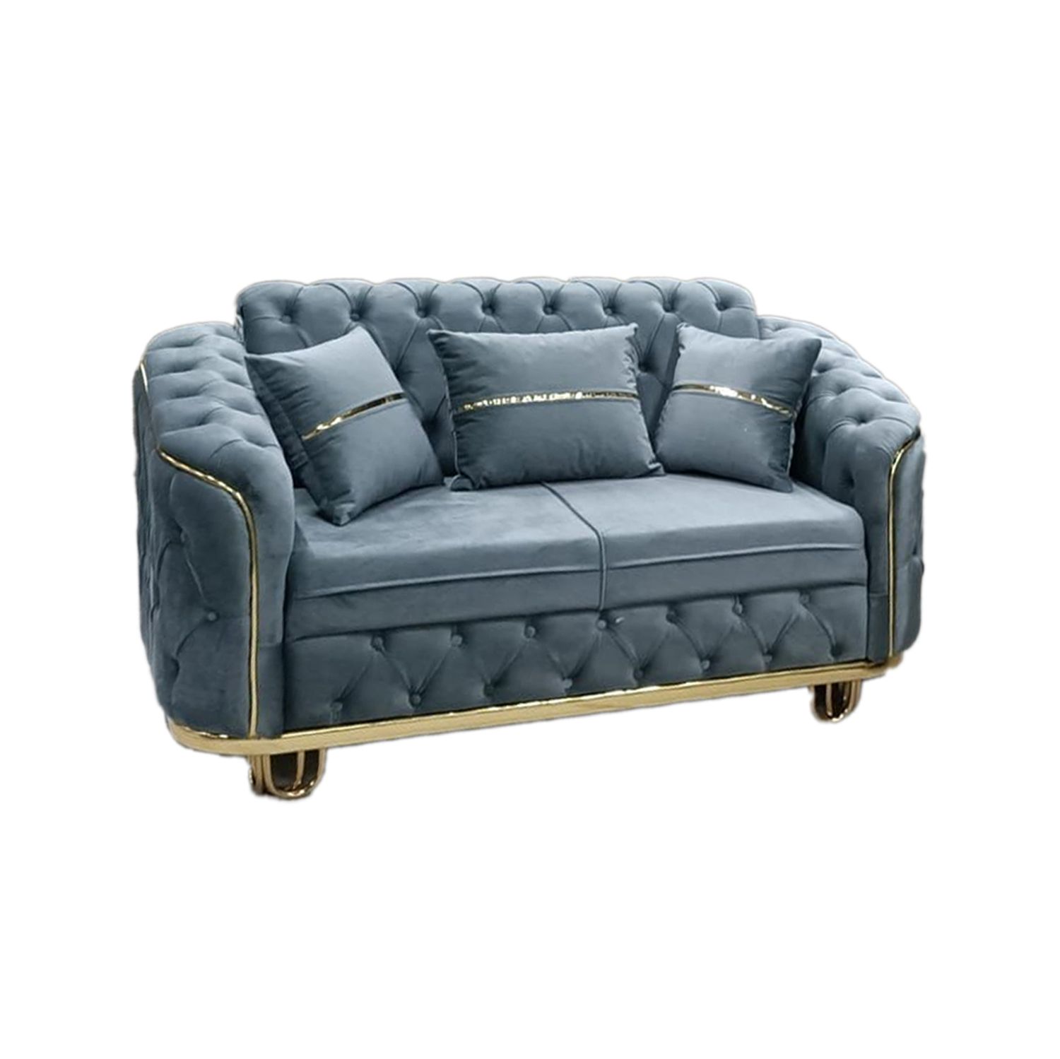 Elegant Madrid Fabric 3 + 2 Seater Sofa Grey,Black,Blue Colours Available