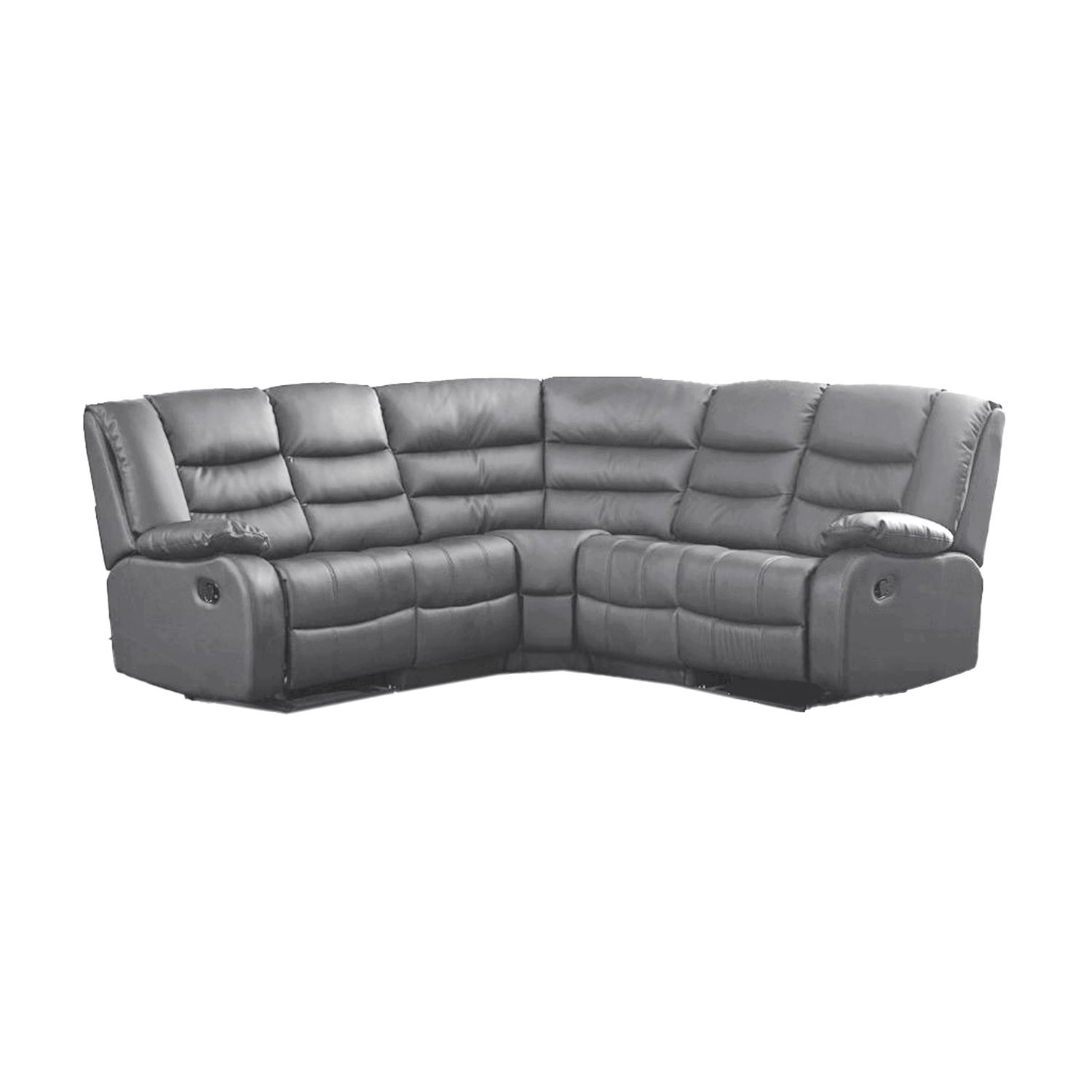 Roma Leather Recliner Corner Sofa with Cup Holder