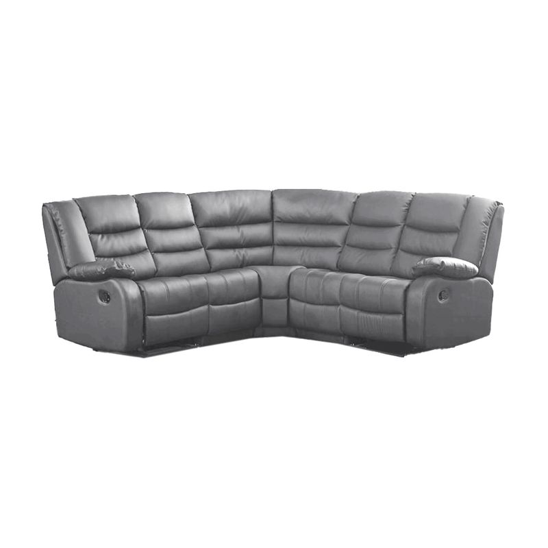 Roma Leather Recliner Corner Sofa with Cup Holder