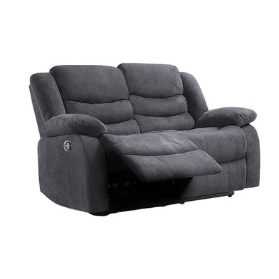 Sorrento 3+2 Seater Recliner Sofa Set, Slate Grey Classic Plush Fabric