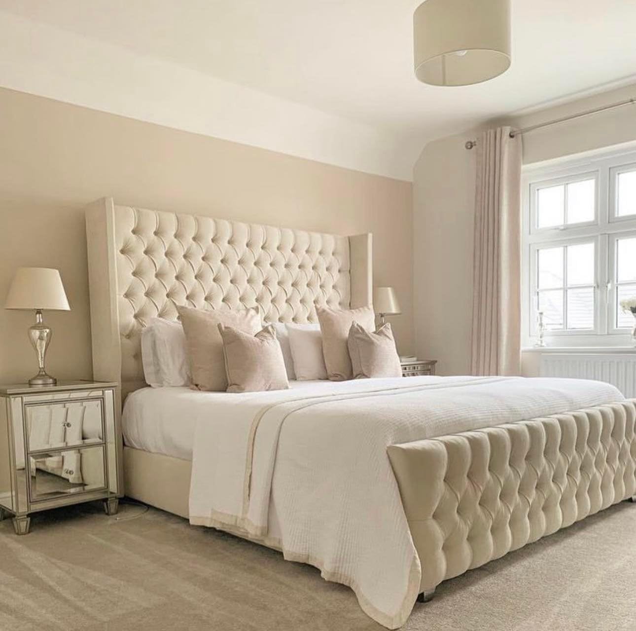 Wingback Bed Frame Available in Double King  Super King With Gas Lift Option