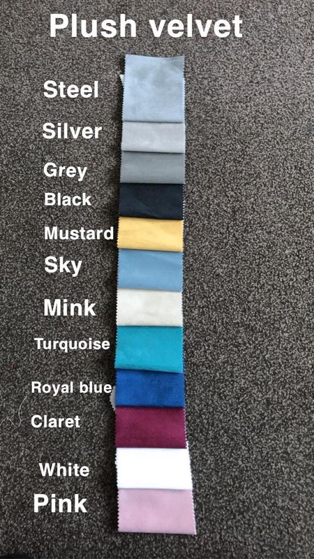 Velvet Upholstered Regal Ambassador Bed Frame Velvet Slats or Gas Lift Single/Double/King/Super King Colours Available