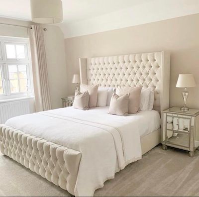 Wingback Bed Frame Available in Double King  Super King With Gas Lift Option
