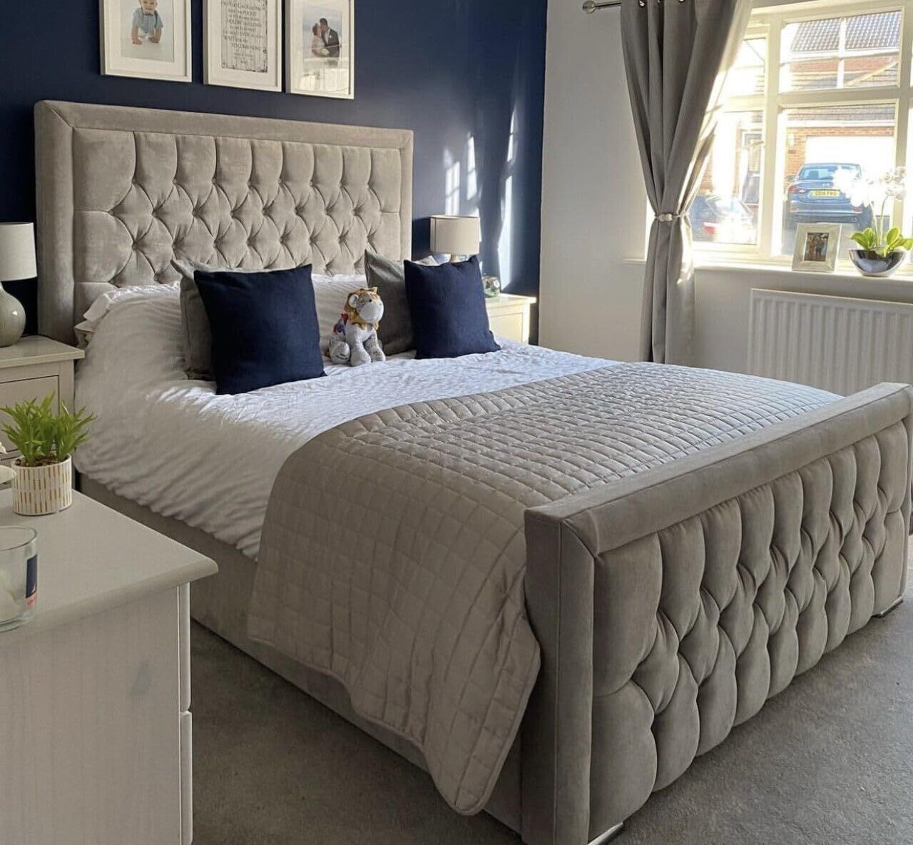 Hilton Wing Bed Frame Available in Double King  Super King With Gas Lift Option