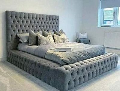 Velvet Upholstered Regal Ambassador Bed Frame Velvet Slats or Gas Lift Single/Double/King/Super King Colours Available