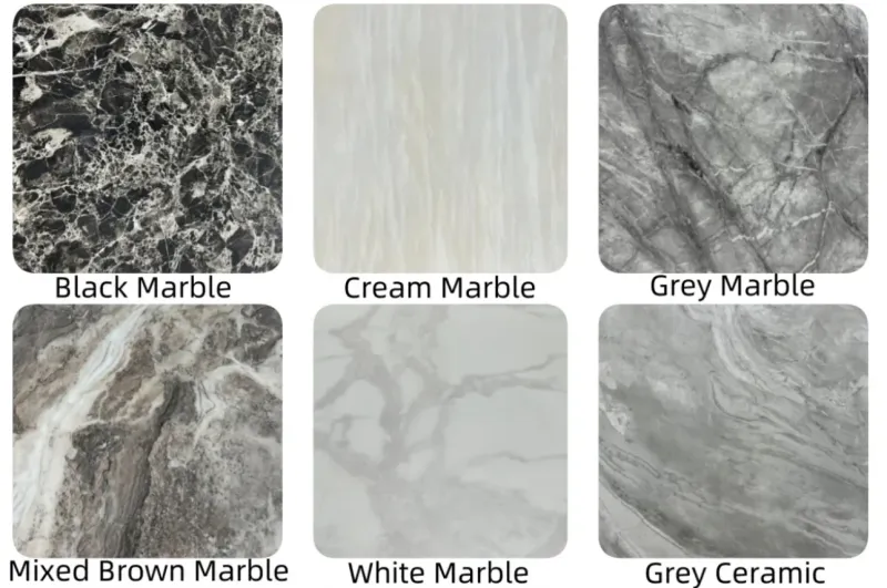 Charisma Coffee Table Marble  With Silver Frame Colours Available