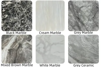 Charisma Coffee Table Marble  With Silver Frame Colours Available