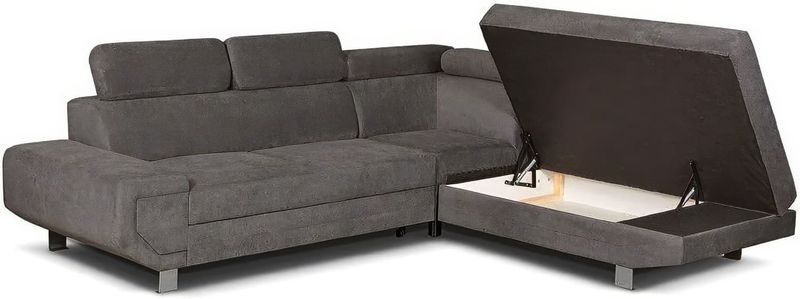 Artic Corner Sofa Bed | Grey Left and Right Arm | with Storage Options
