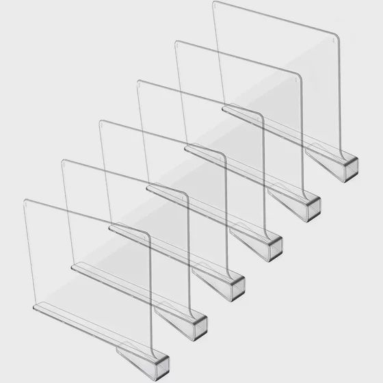 Clear Shelf Dividers-6 pack