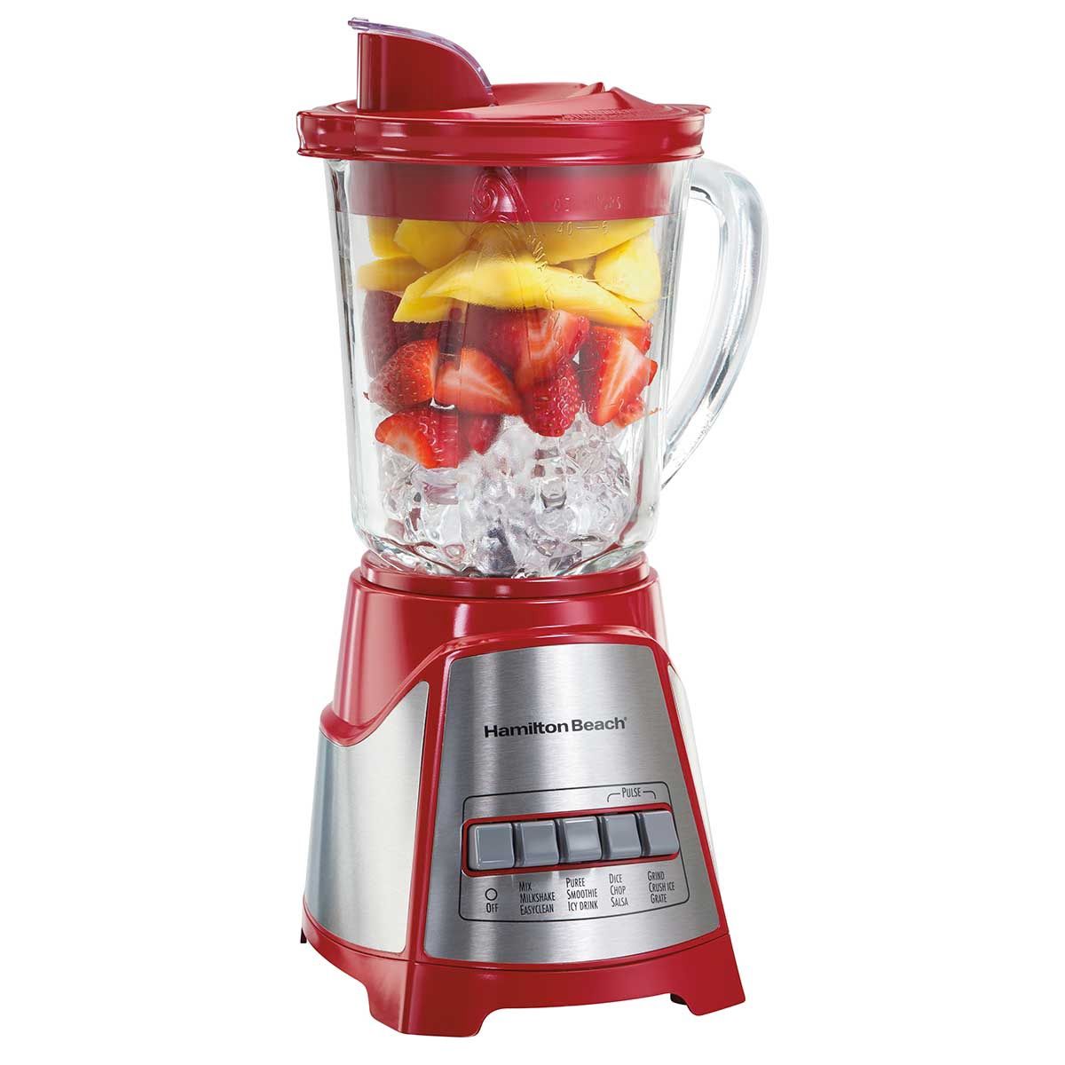 58147R - Hamilton Beach 40oz Glass Jar Blender Red