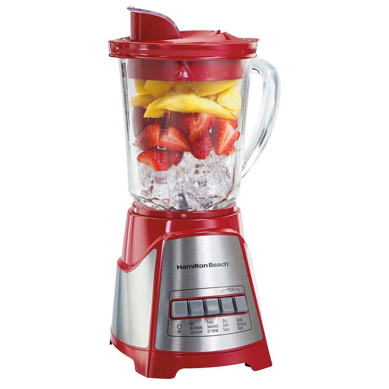58147R - Hamilton Beach 40oz Glass Jar Blender Red
