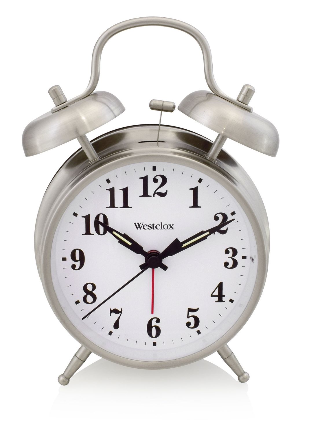 70010 - Westclox Twin Bell Alarm Clock Silver