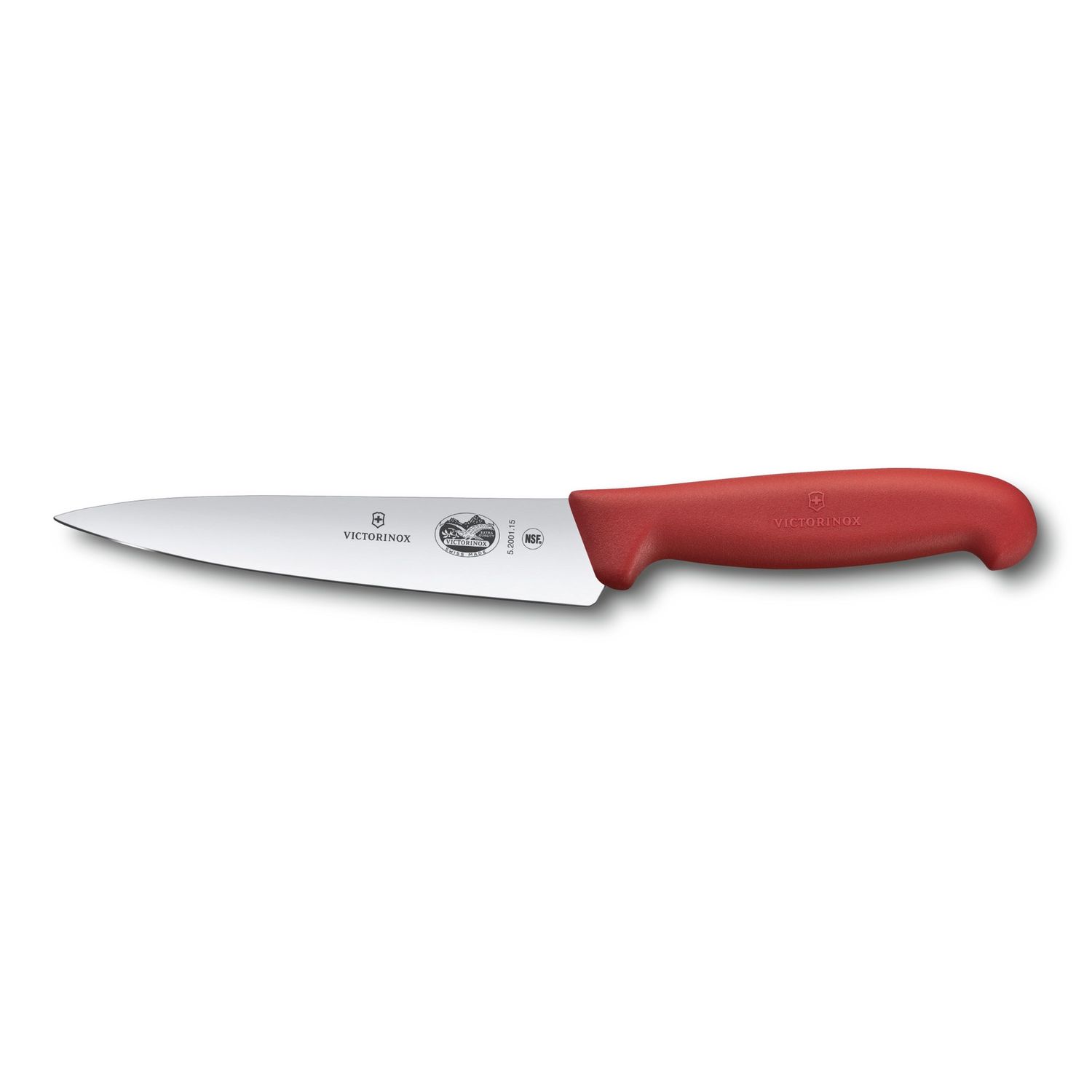 5.2001.15 - Victorinox - Fibrox Pro Chef Knife, Straight, 6&quot;&quot;, Red