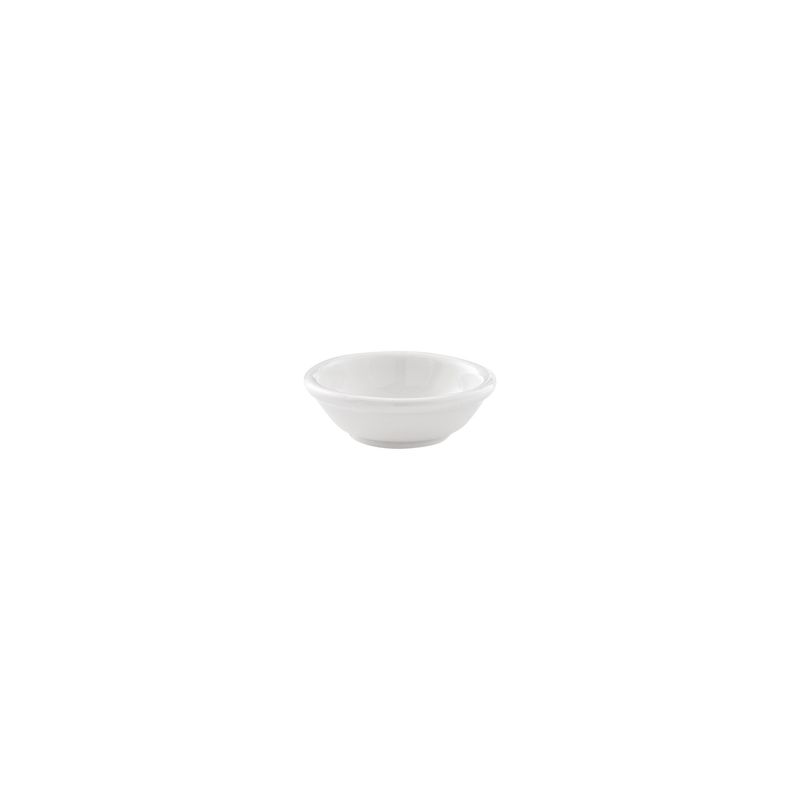 VL-0567 - Vikko Lightning - White Round Thick Sauce Dish, 2.8&quot;&quot;